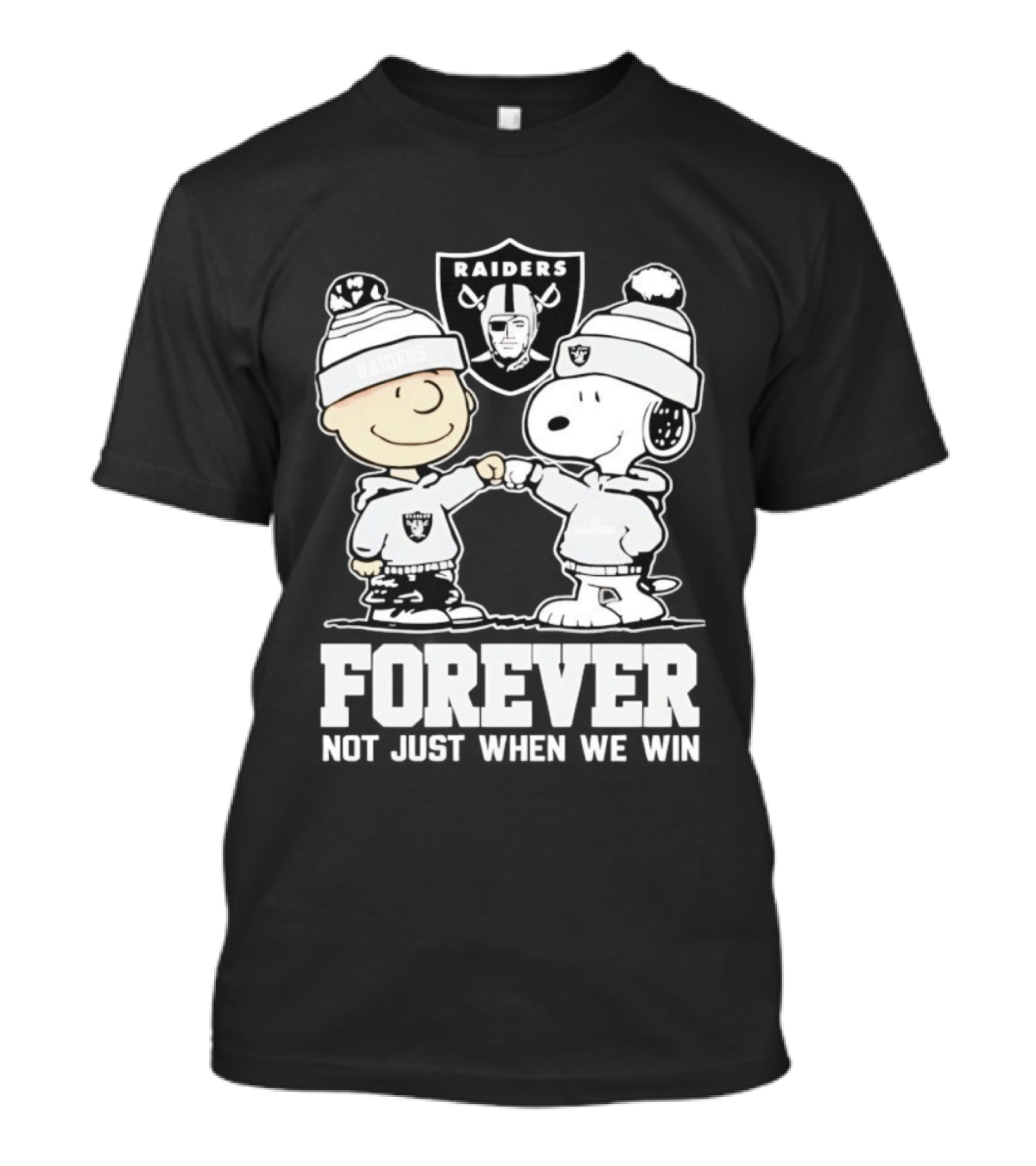 Peanuts Snoopy Charlie Brown Raiders Forever Not Just When We Win T-Shirt