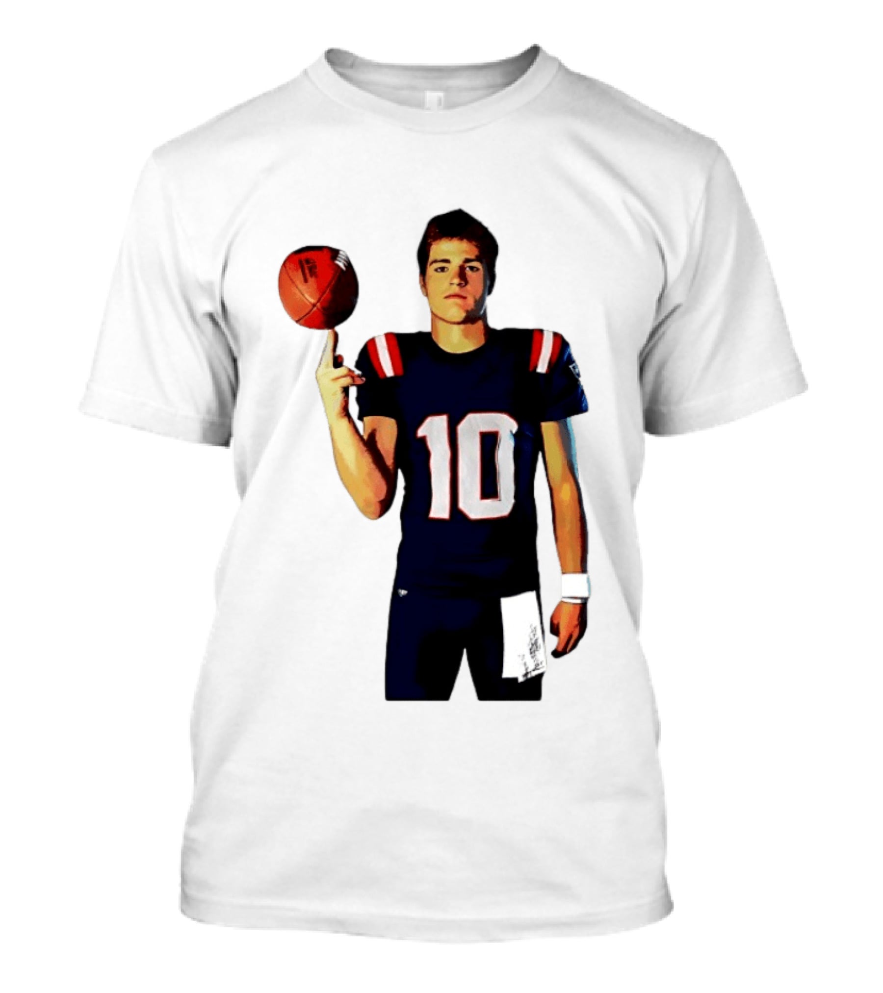 Drake Maye M.N.E.G.A. New England Patriots Football 10 T-Shirt