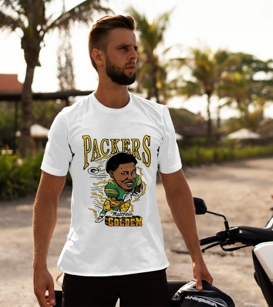 Packers Matthew Golden Caricature Homage T-Shirt