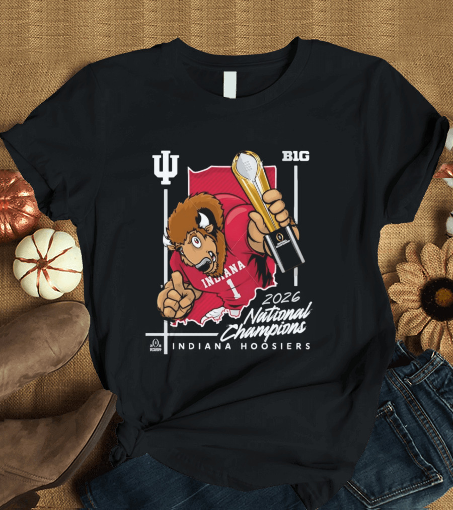Indiana Hoosiers National Champs 2025 Trophy Victory B1G Indiana T-Shirt