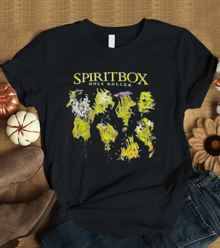 SPIRITBOX Holy Roller Yellow Floral T-Shirt