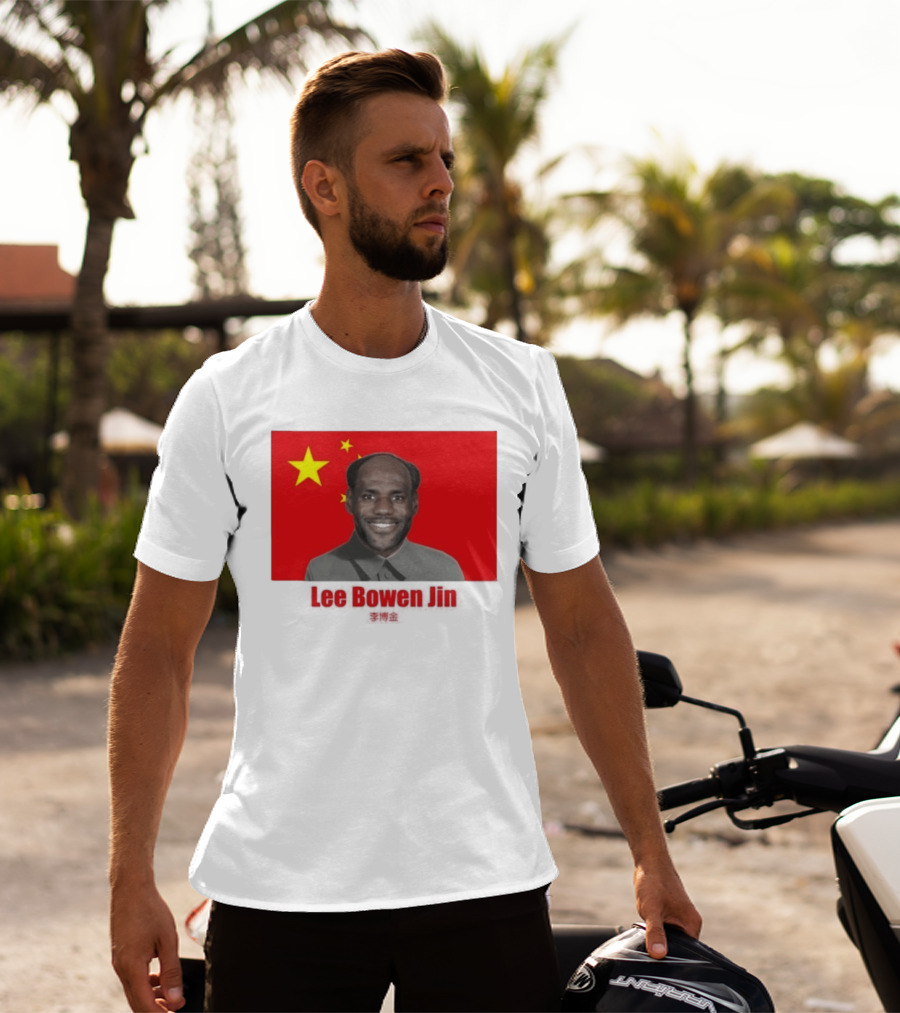 China Flag Parody Lee Bowen Jin Lebron James T-Shirt