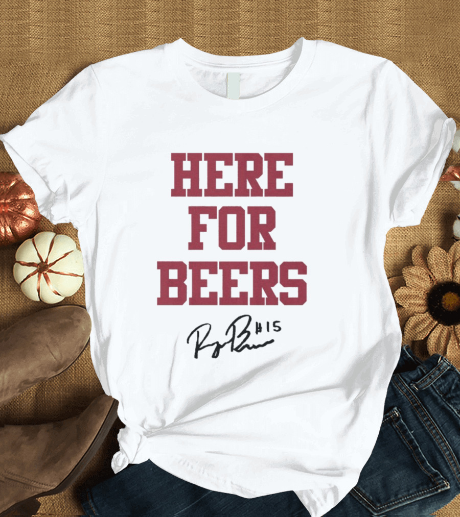 Raegan Beers Here For Beers #15 Oklahoma Sooners T-Shirt