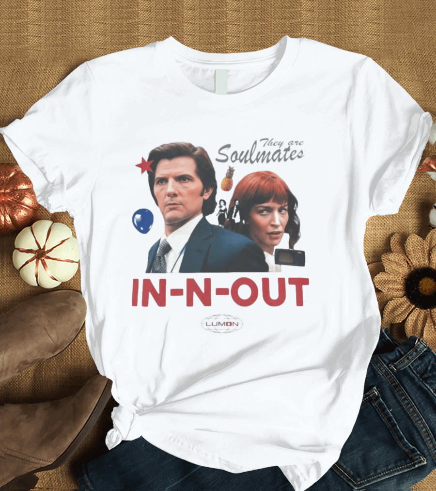 Severance They Are Soulmates IN N OUT Retro Style Pop Culture Reference T-Shirt
