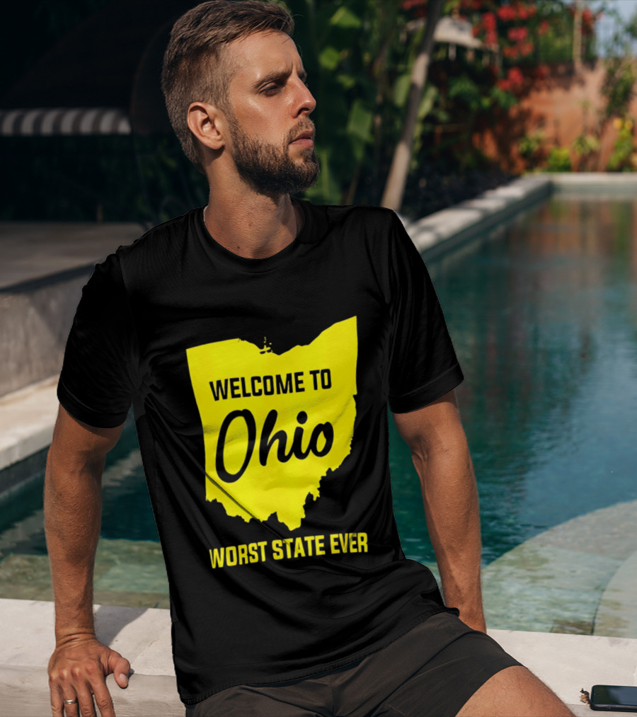 Welcome To Ohio Worst State Ever Map T-Shirt