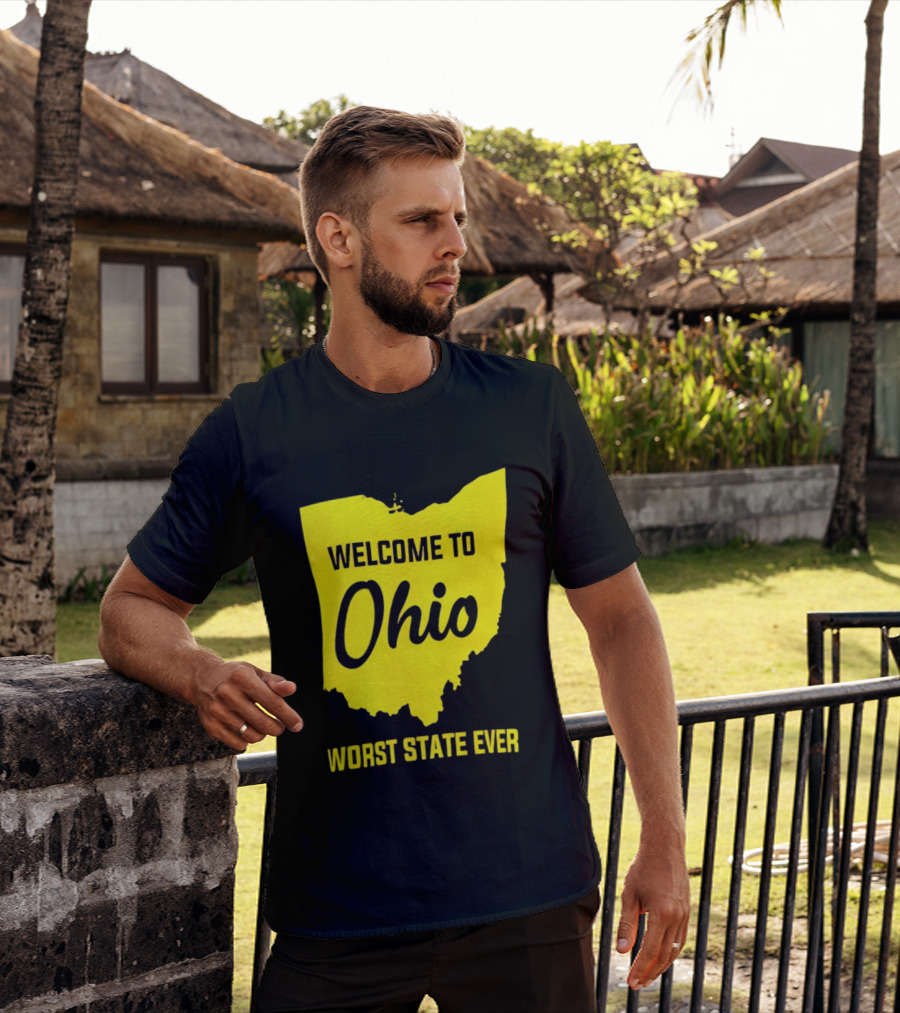 Welcome To Ohio Worst State Ever Map T-Shirt
