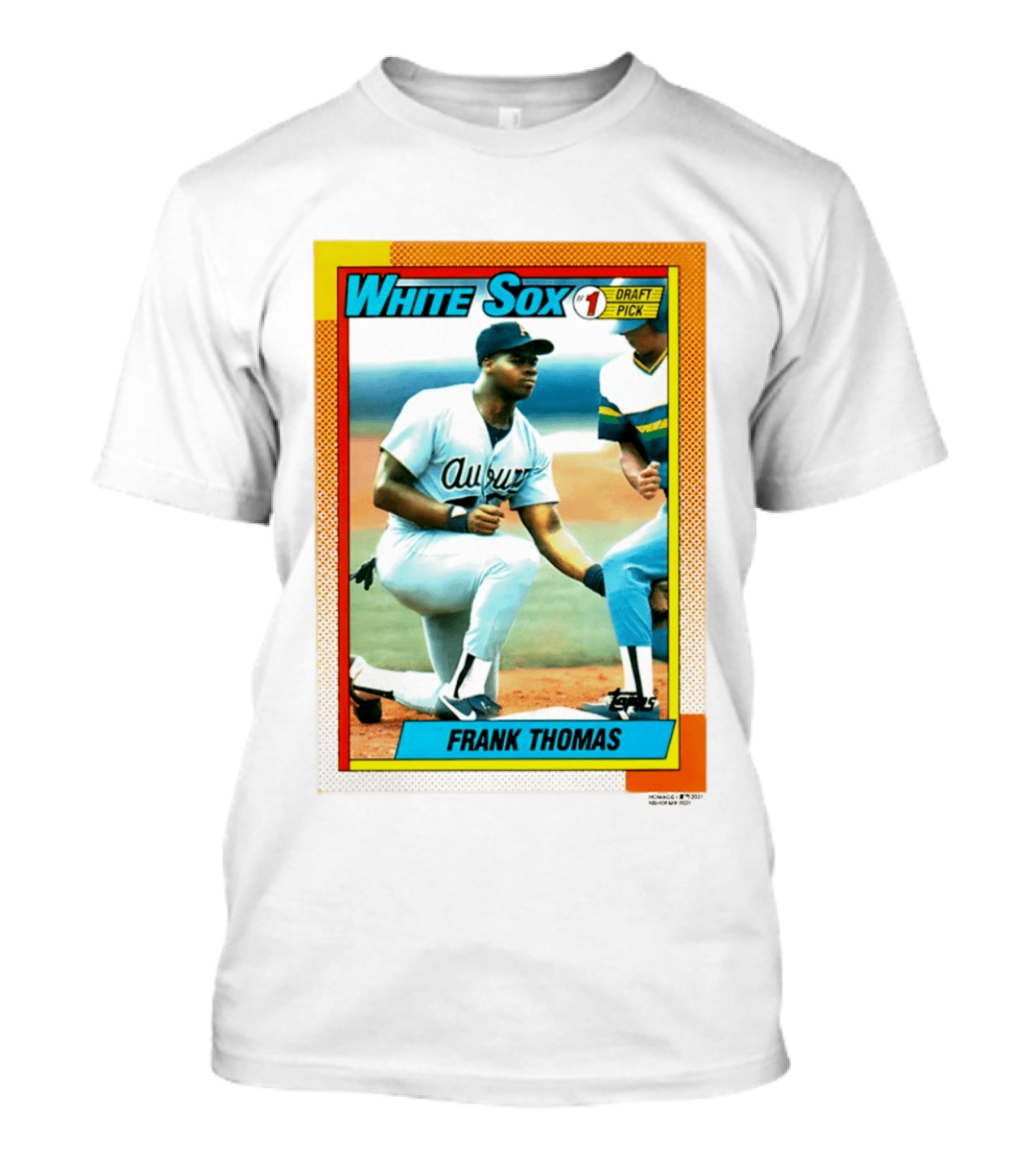 White Sox Frank Thomas 1990 Topps No. 1 Draft Pick Rookie Card T-Shirt