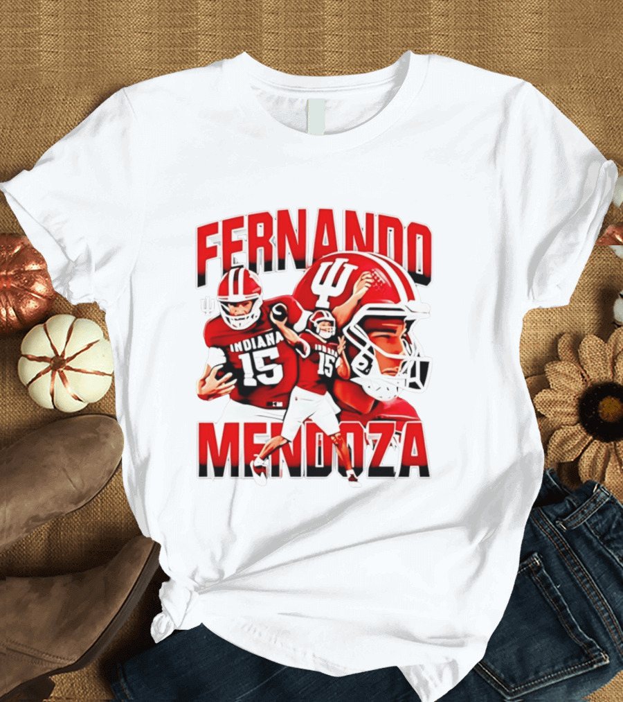 Fernando Mendoza Indiana Hoosiers Football Quarterback Tribute 2026 Champs T-Shirt