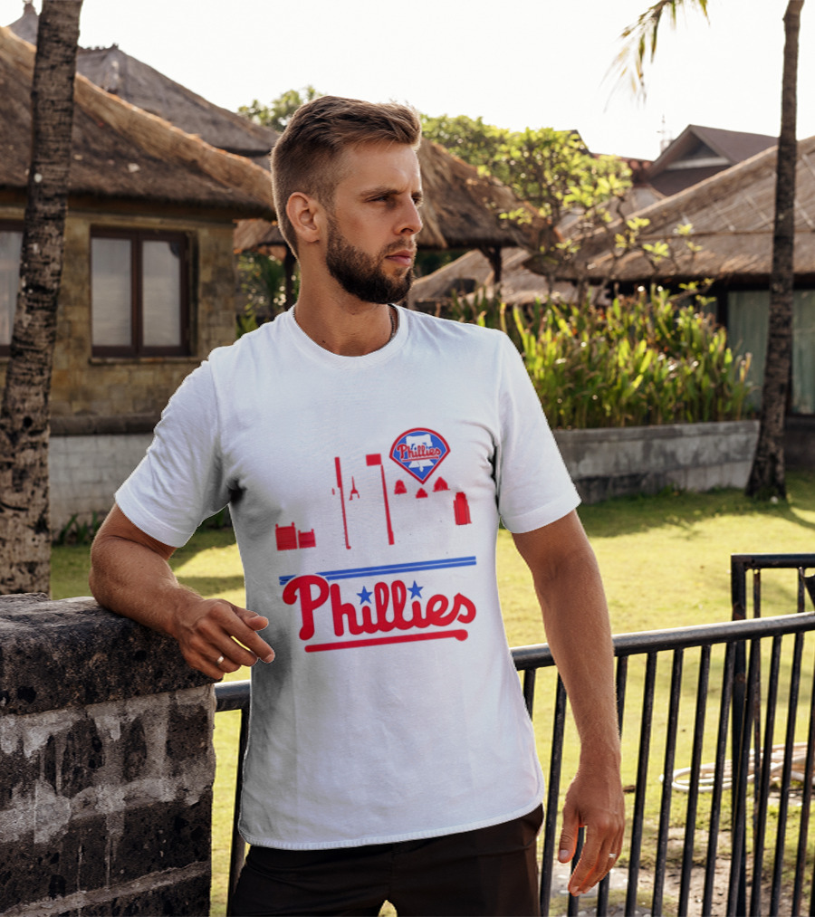 Philadelphia Phillies 2025 City Skyline And Players Names T-Shirt
