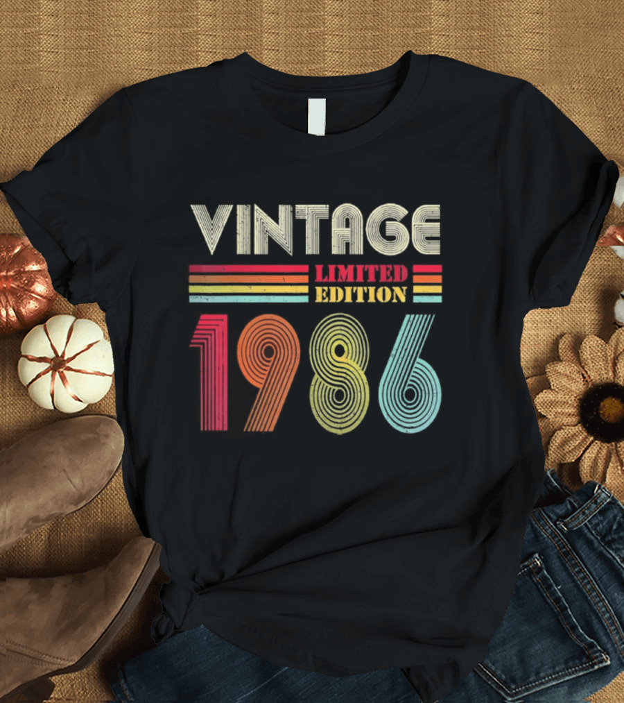 Vintage 1986 Limited Edition 40th Birthday Men Women 40 Years Old T-Shirt