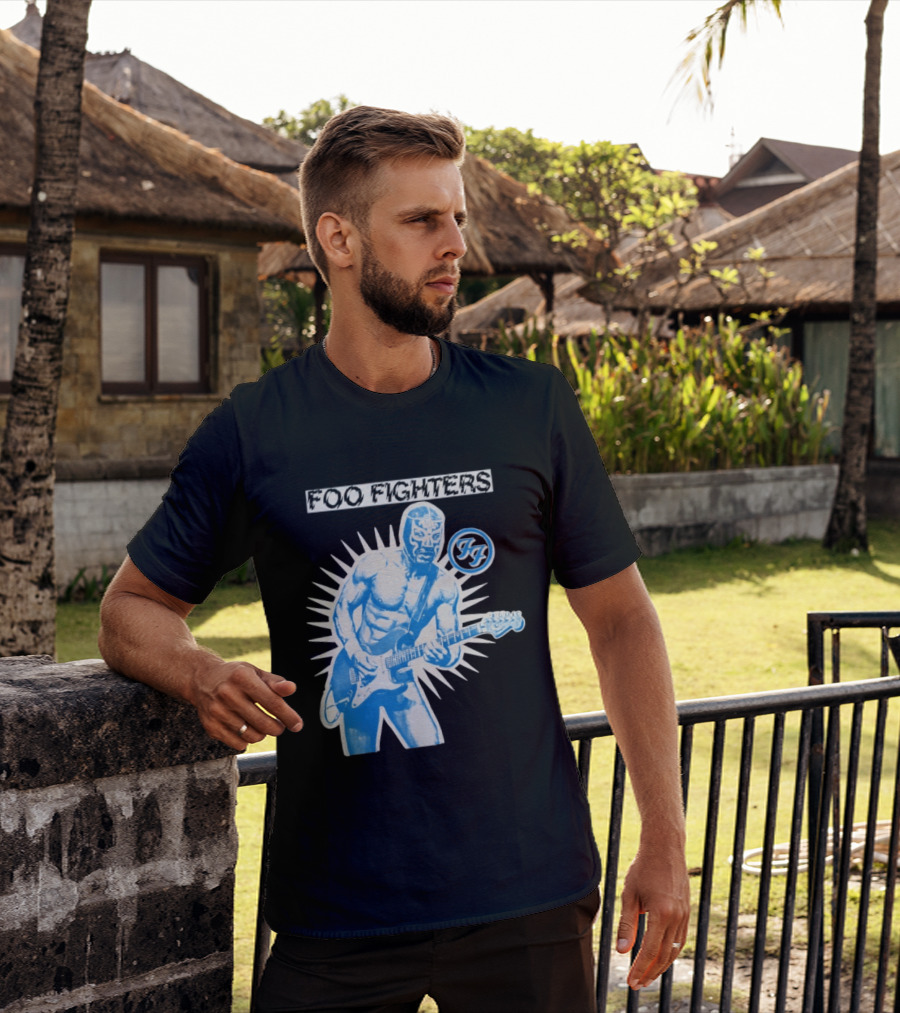 Foo Fighters 2026 Tasmania Lucha Libre Masked Guitarist Iconic FF T-Shirt