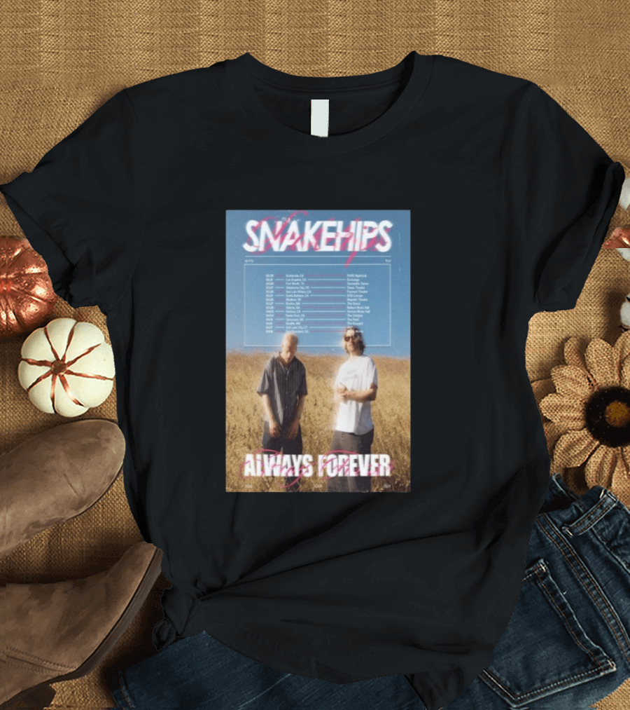 Snakehips Always Forever Spring Tour 2026 Dates With Concert Locations And Band Members T-Shirt