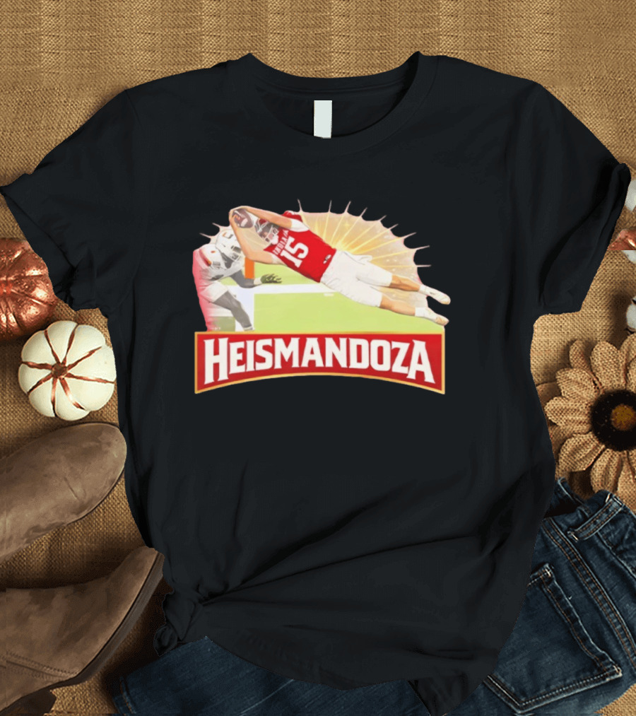 Heismandoza Fernando Mendoza Diving Catch Football Moment T-Shirt