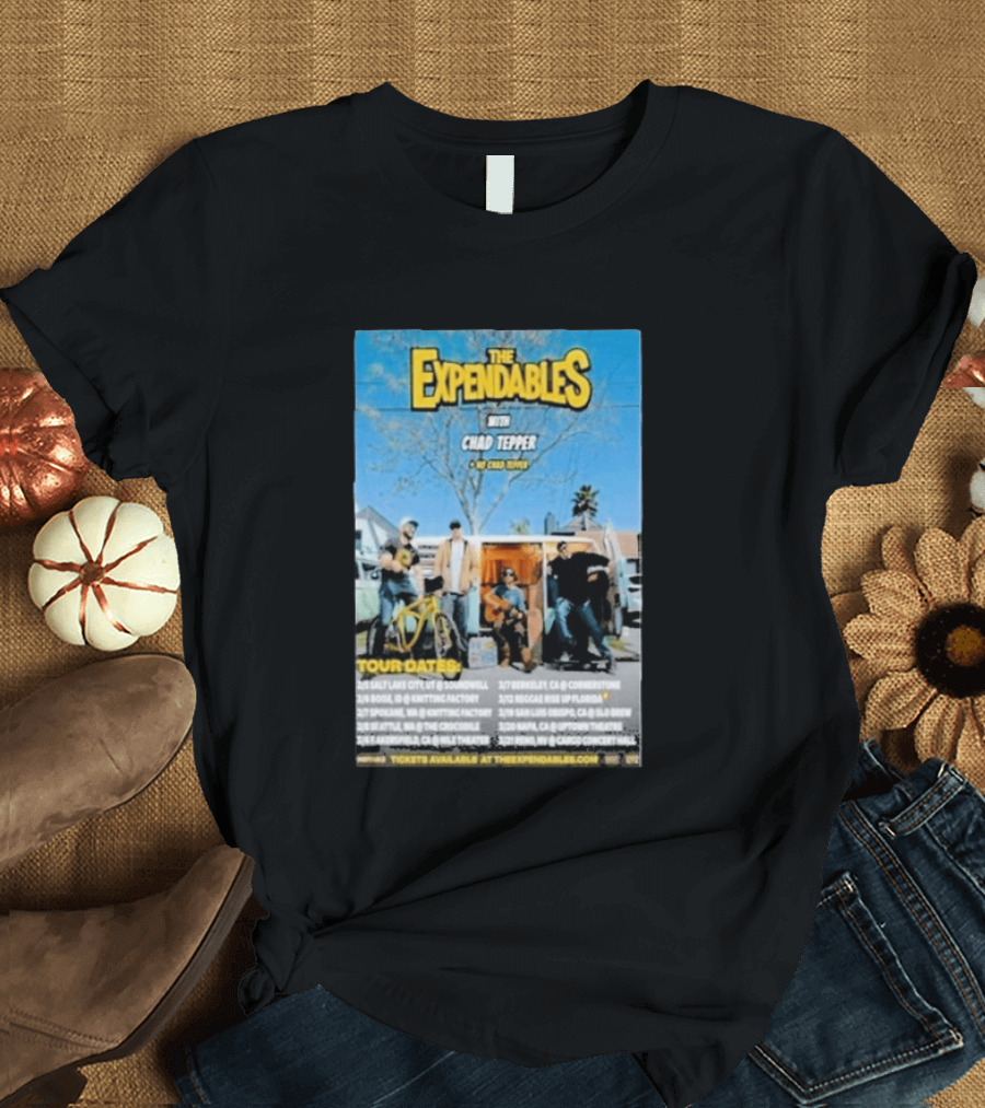 The Expendables Chad Tepper Tour 2026 Dates Salt Lake City Berkeley Reggae Rise Up T-Shirt