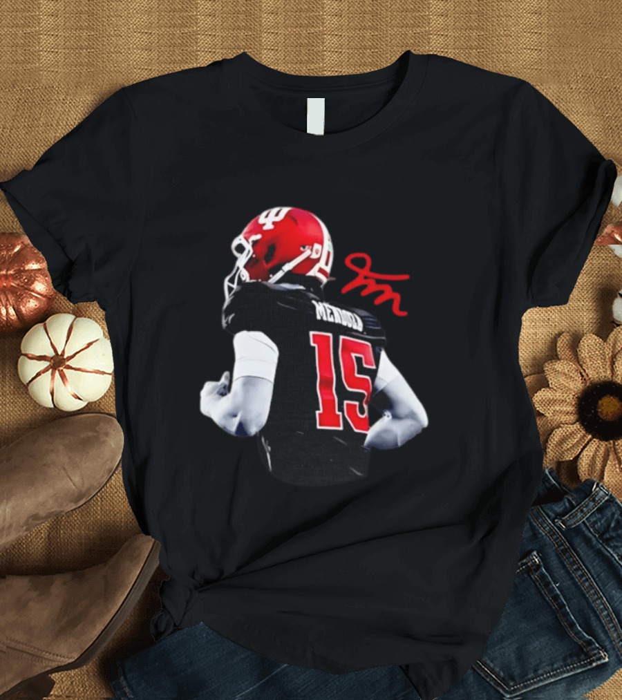 Indiana Hoosiers Fernando Mendoza Number 15 Football T-Shirt