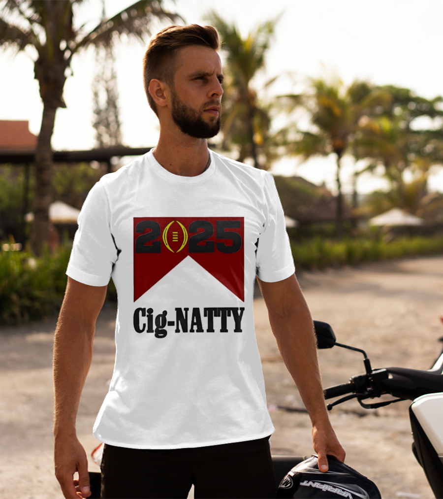 Indiana Hoosiers 2025 Cig Natty Football Banner T-Shirt