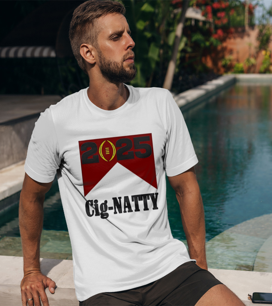 Indiana Hoosiers 2025 Cig Natty Football Banner T-Shirt