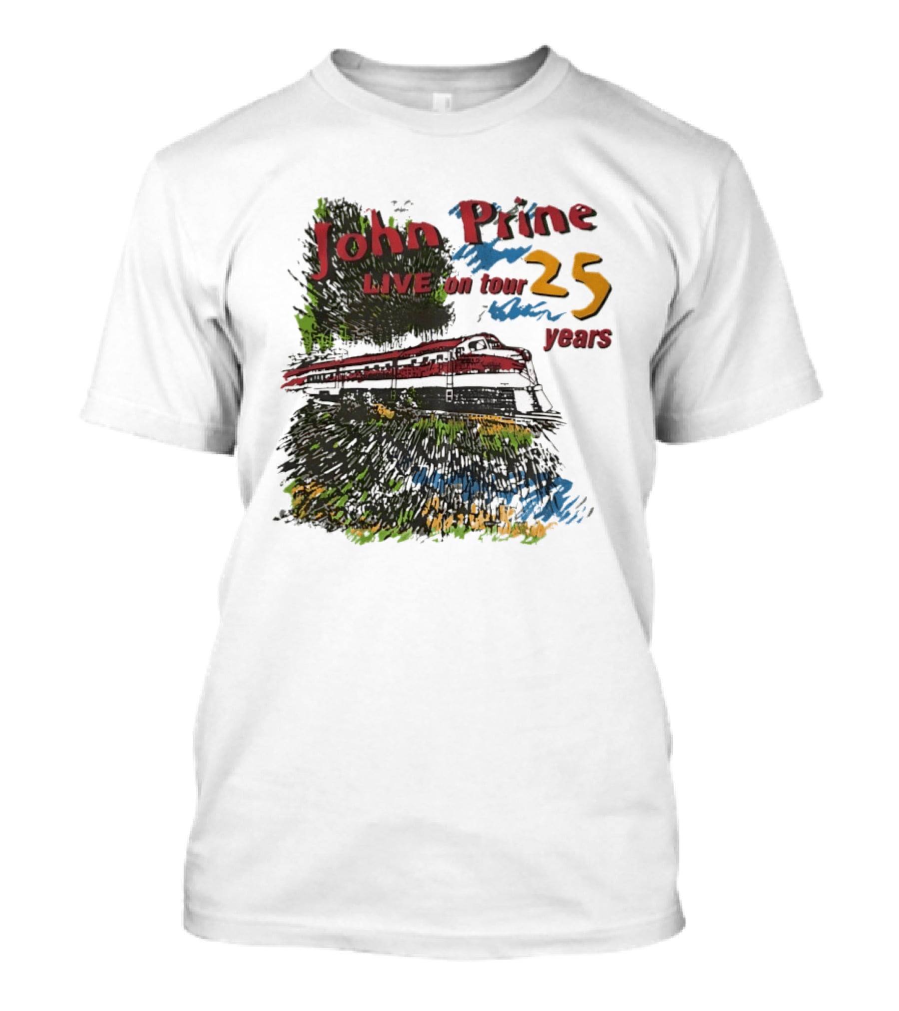 John Prine Live On Tour 25 Years Train T-Shirt