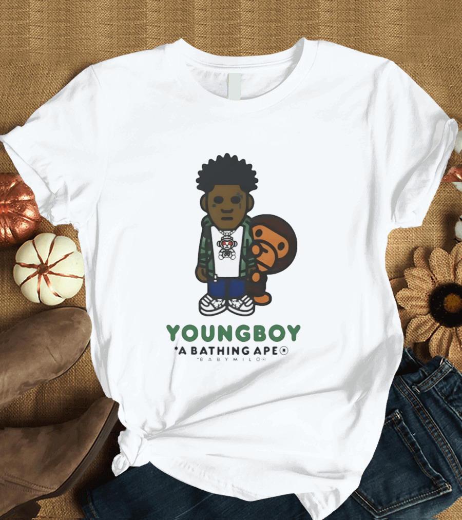 NBA YoungBoy BAPE Milo Collaboration A Bathing Ape T-Shirt