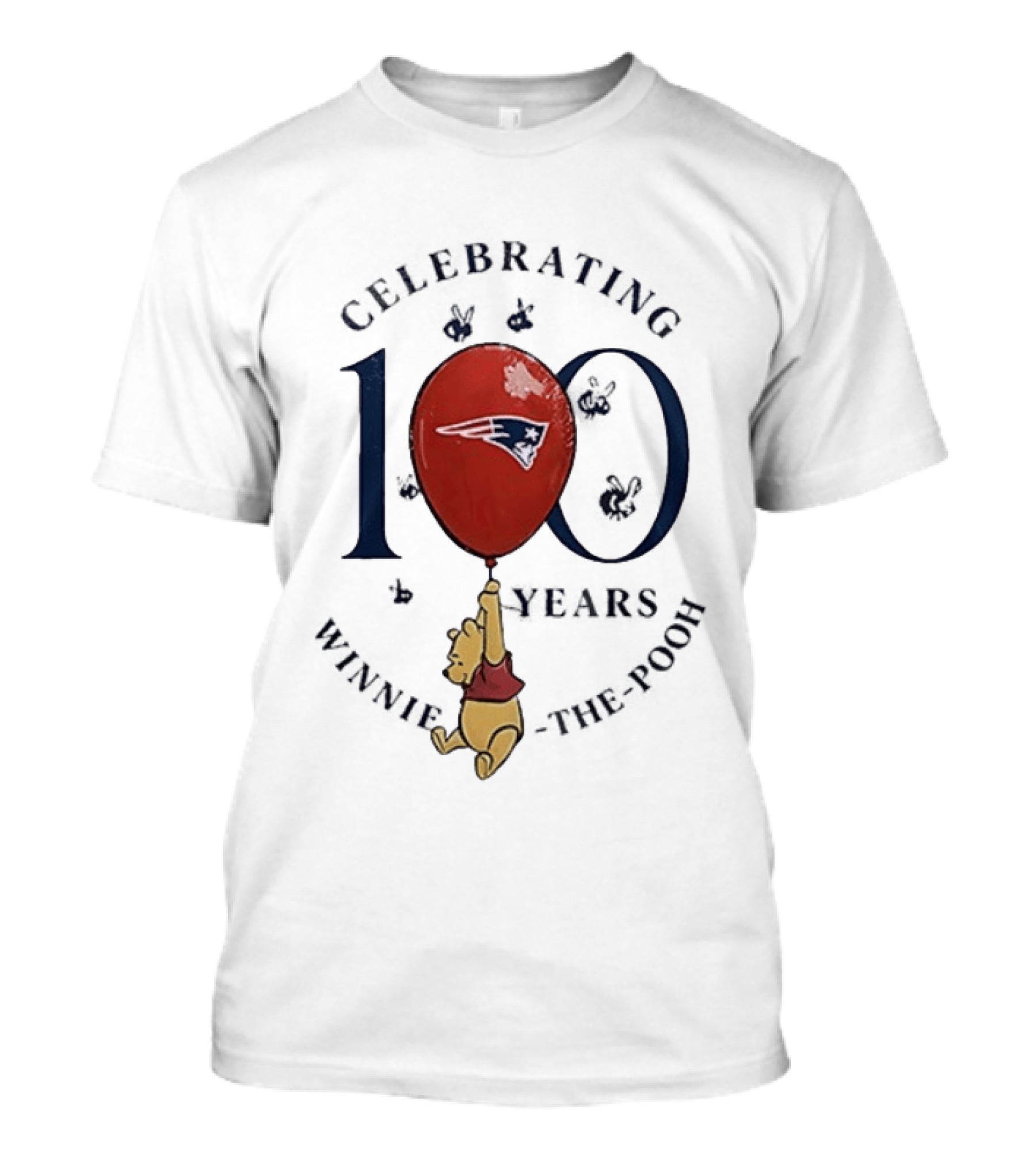 Celebrating 100 Years Winnie The Pooh New England Patriots T-Shirt