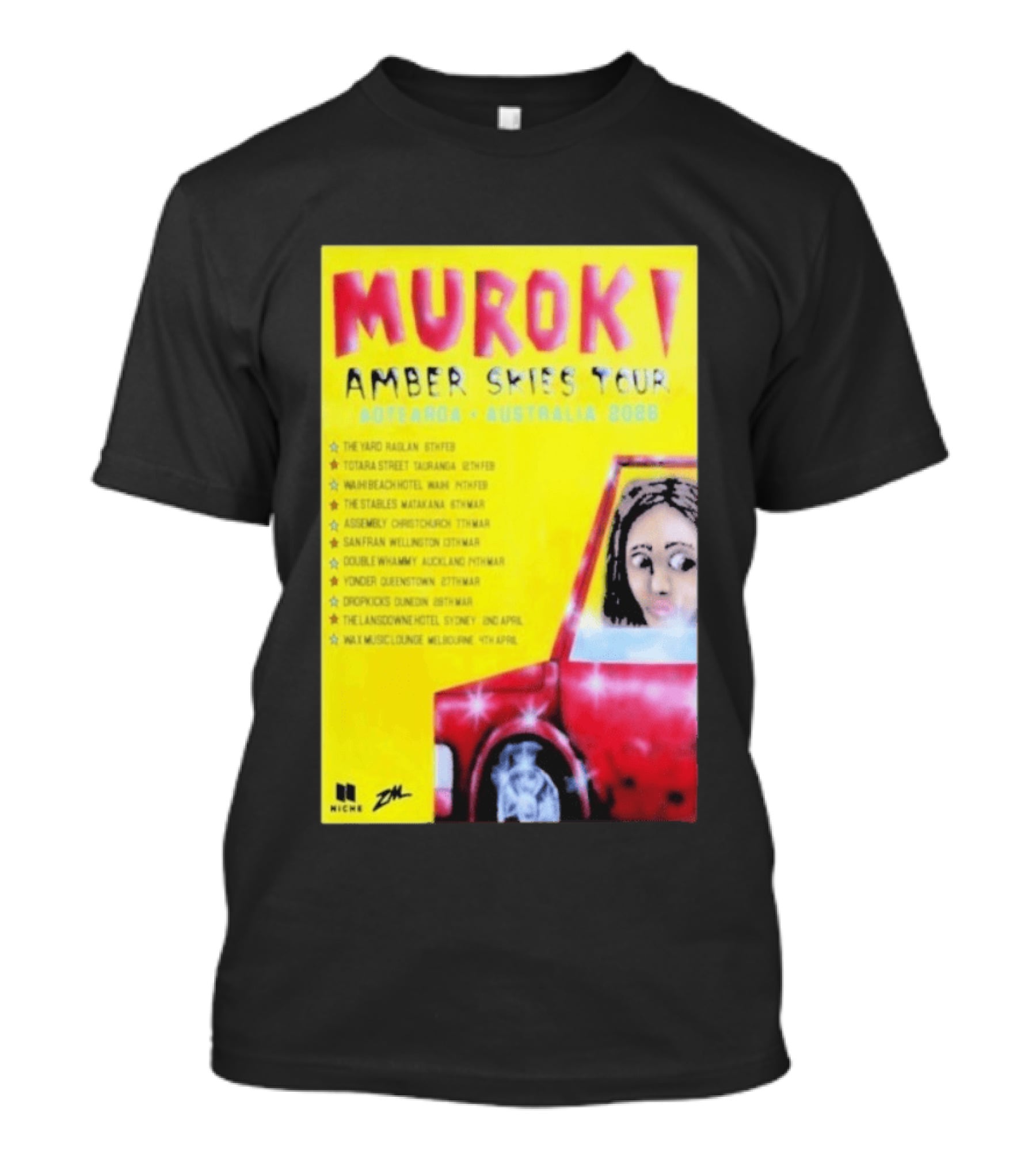 Muroki Amber Skies Tour Aotearoa Australia 2026 T-Shirt