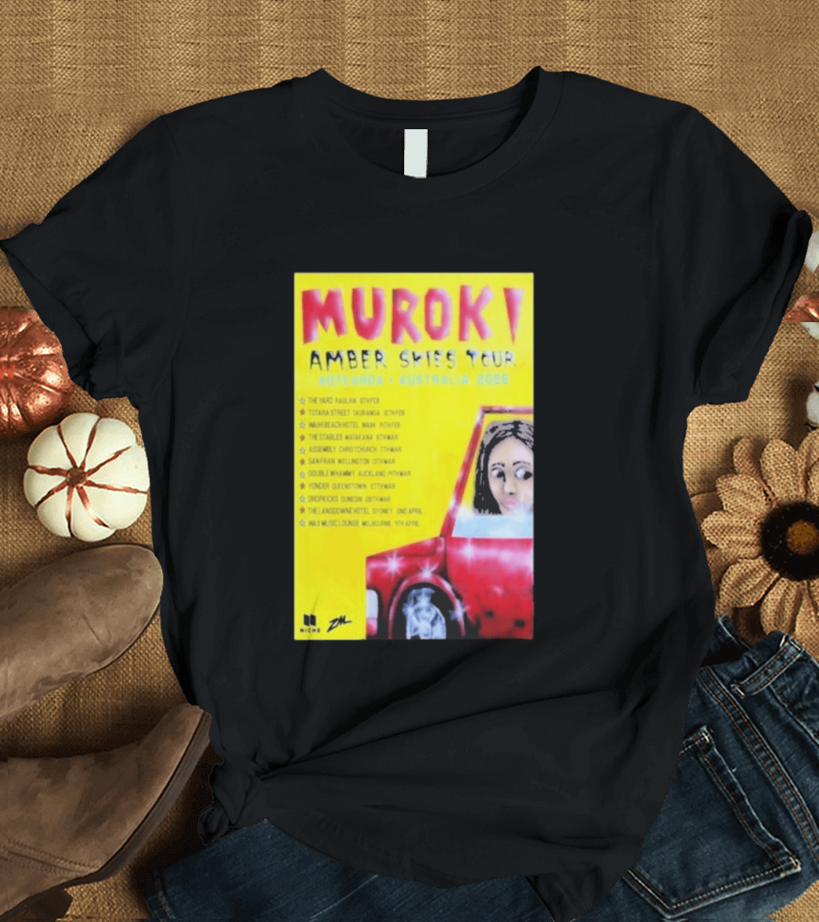 Muroki Amber Skies Tour Aotearoa Australia 2026 T-Shirt