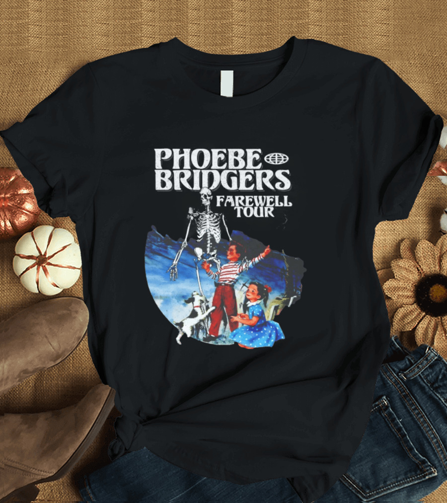 Phoebe Bridgers Farewell Tour Vintage Style Skeleton Kids And Dog T-Shirt