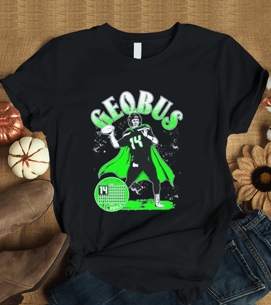 Geqbus Protector 14 Sam Erica Football Hero Green Cape T-Shirt