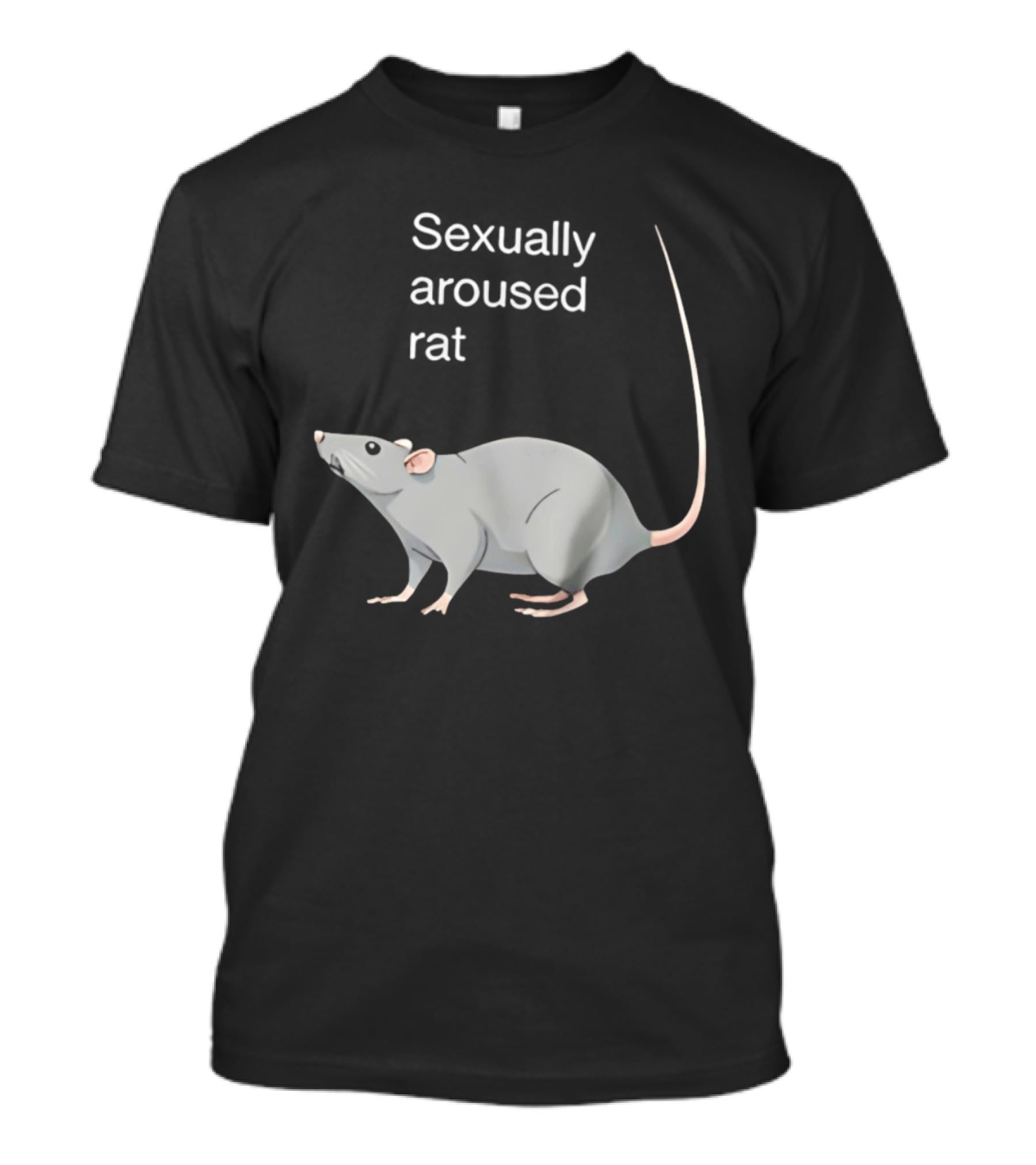 Sexually Aroused Rat Vintage Meme Humor T-Shirt