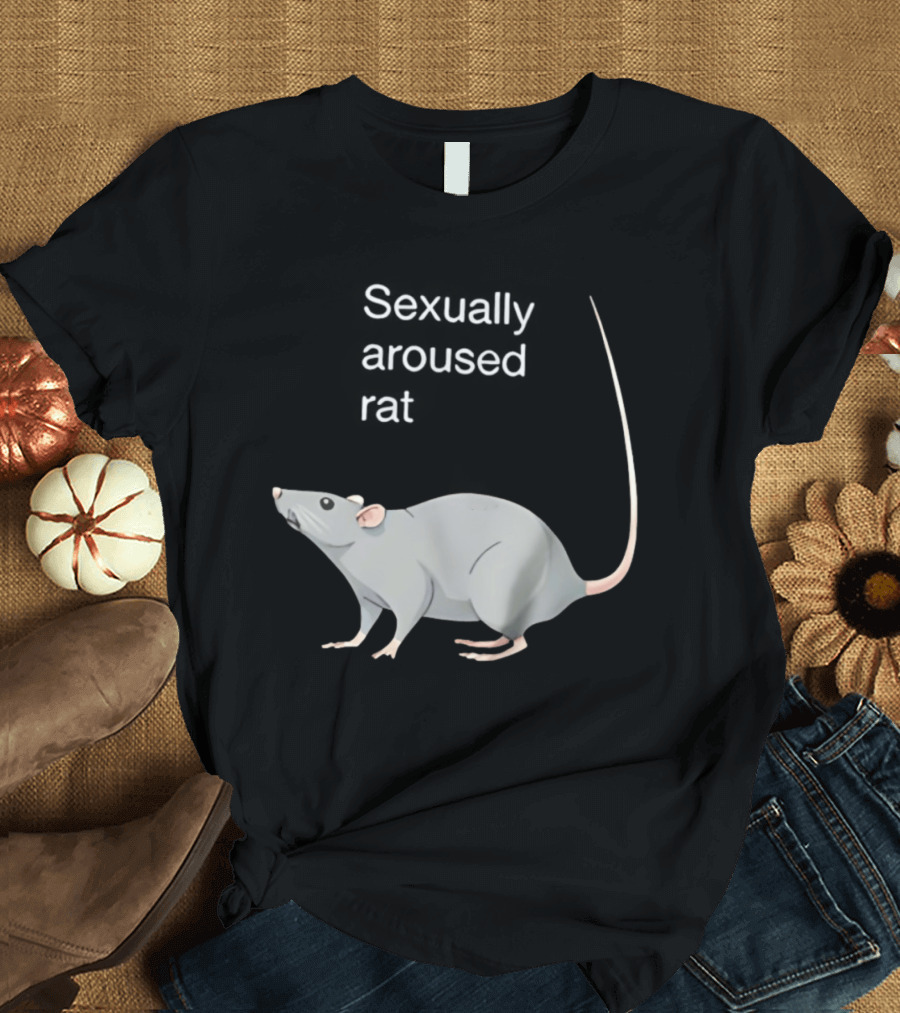 Sexually Aroused Rat Vintage Meme Humor T-Shirt