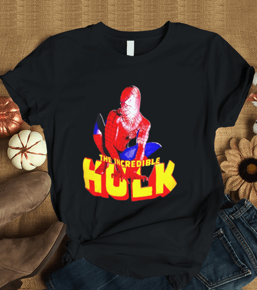 Spider Man The Incredible Hulk Crossover Marvel Mashup T-Shirt
