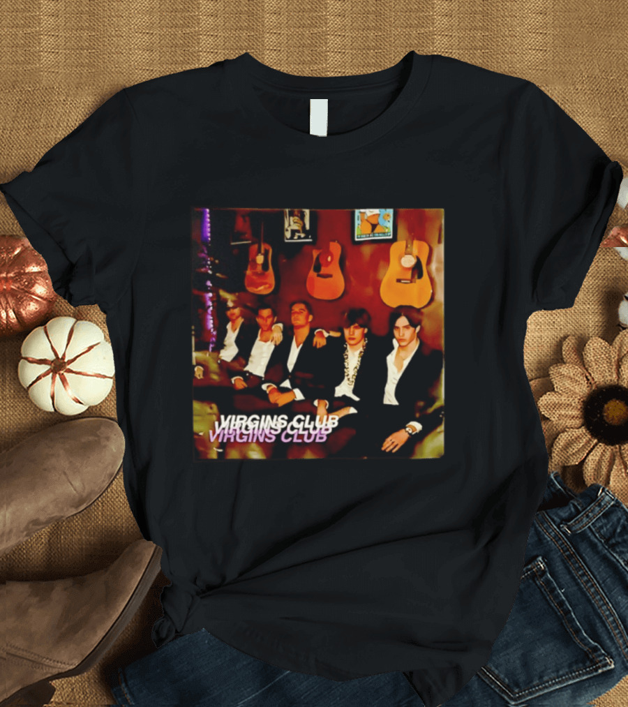 Virgins Club Sophisticated Lounge Vibes With Classic Guitars T-Shirt