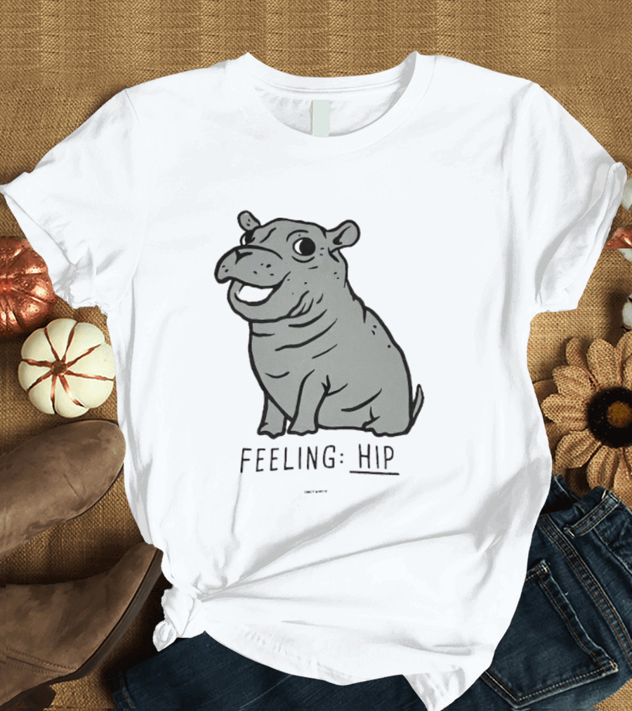 Feeling Hip Teamfiona Hippo Cute Cartoon T-Shirt