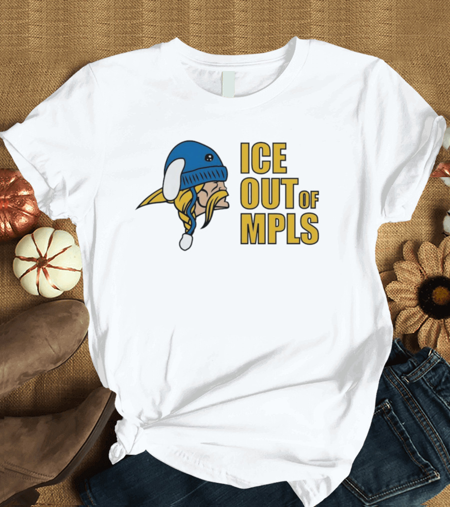 ICE Out Of MPLS Minnesota Vikings Fan T-Shirt