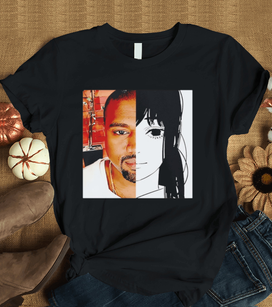 Chainsaw Man Asa Mitaka Kanye West YeAsa Split Face T-Shirt