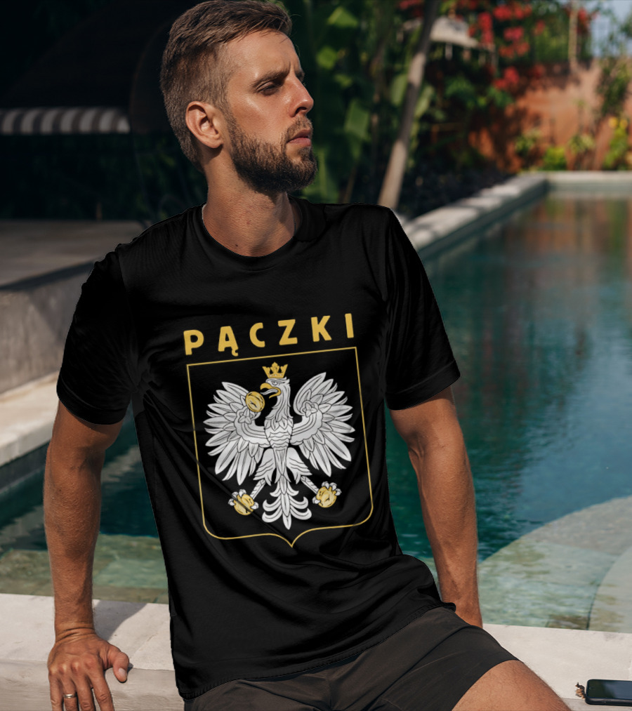 Pączki Polish Eagle Crest Screen Print T-Shirt