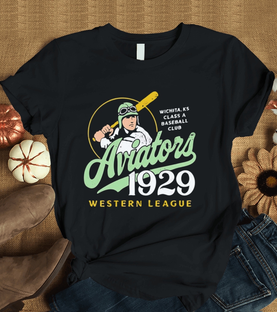 Wichita KS Aviators 1929 Western League Baseball Club T-Shirt