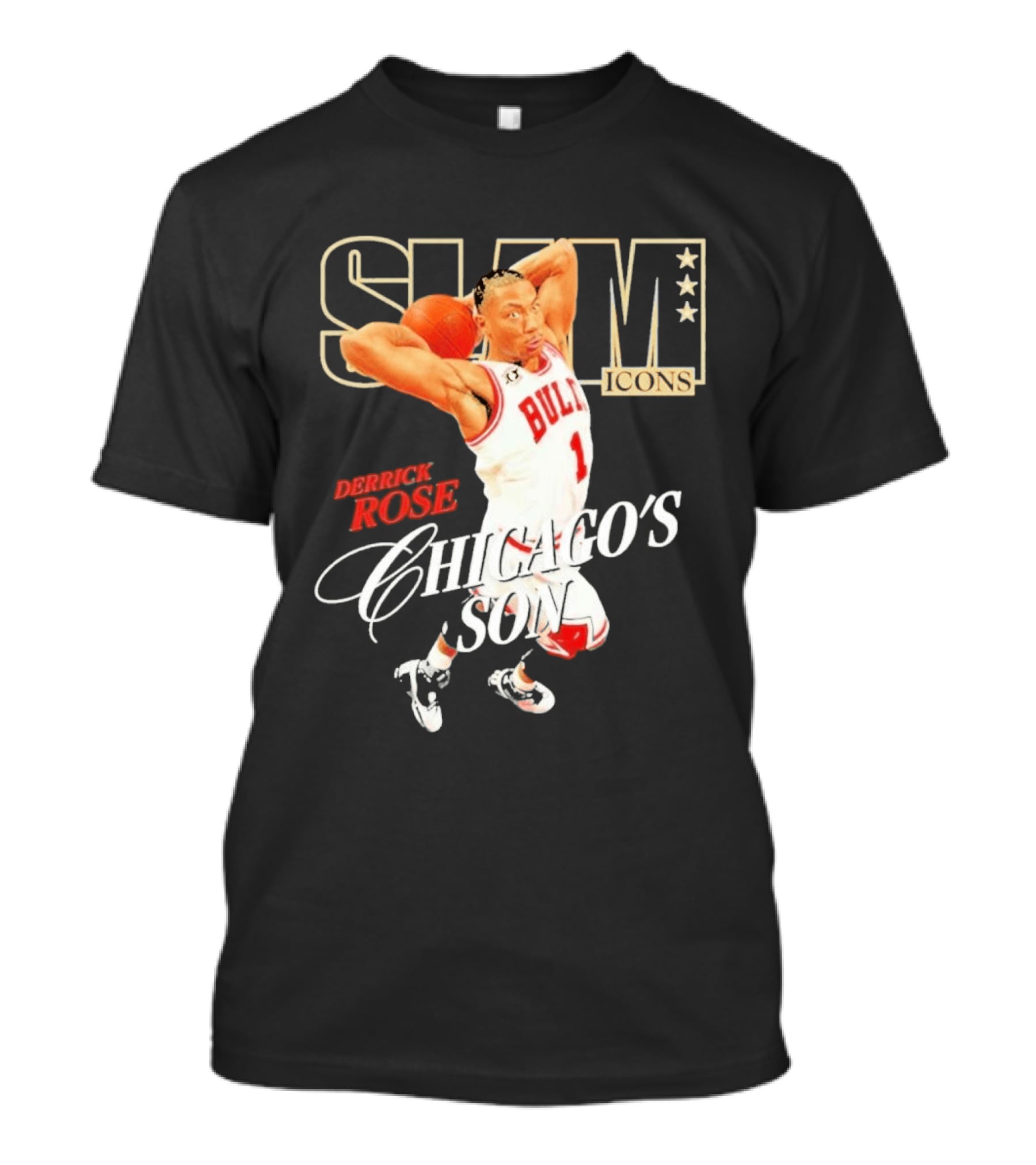Slam Icons Derrick Rose Bulls Chicago's Son T-Shirt