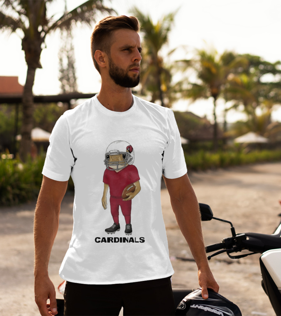 Arizona Cardinals Football Character Bad Bunny Helmet T-Shirt