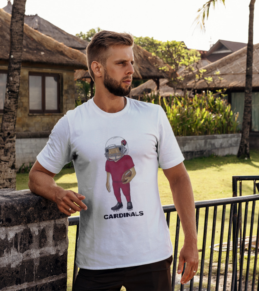 Arizona Cardinals Football Character Bad Bunny Helmet T-Shirt