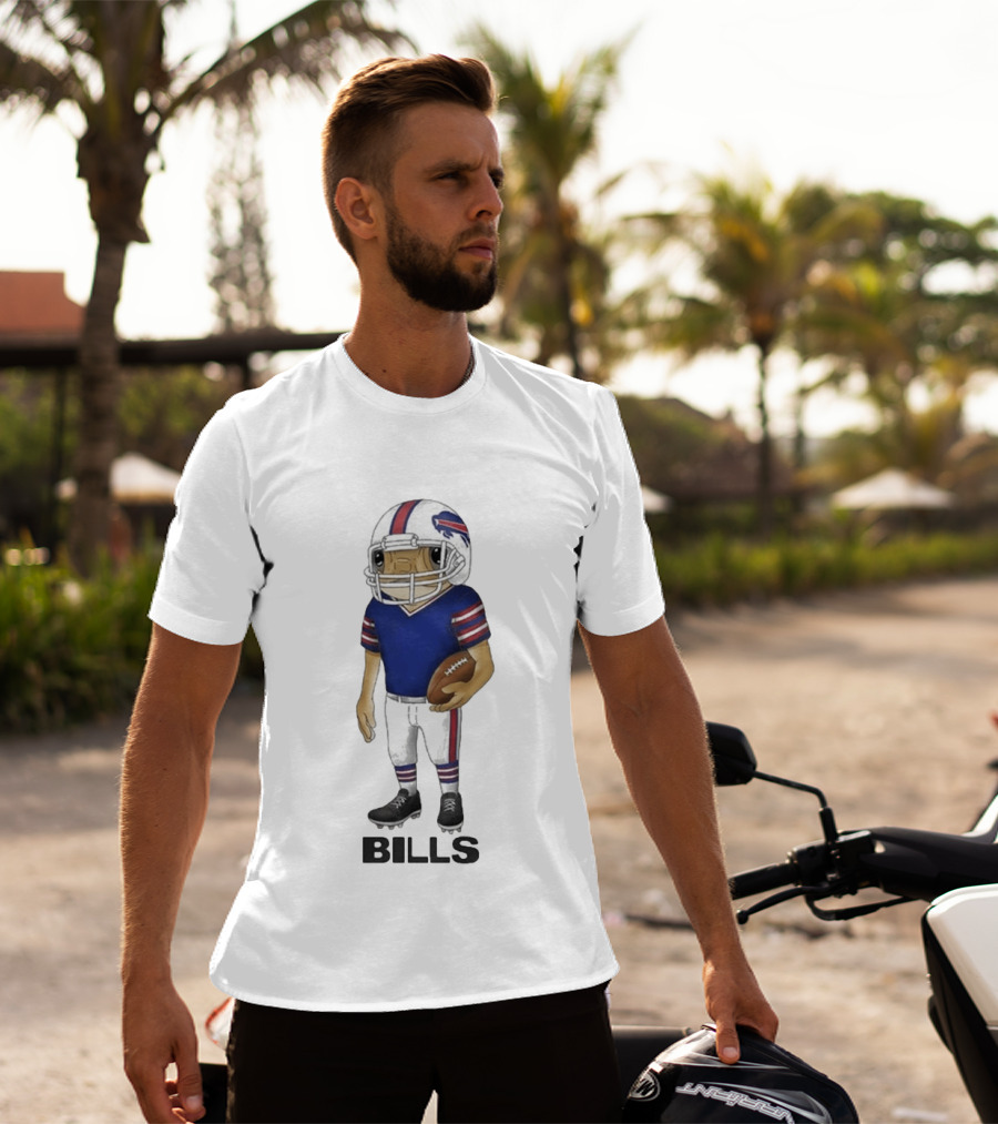 Bad Bunny Buffalo Bills Concho Animated Football Player T-Shirt