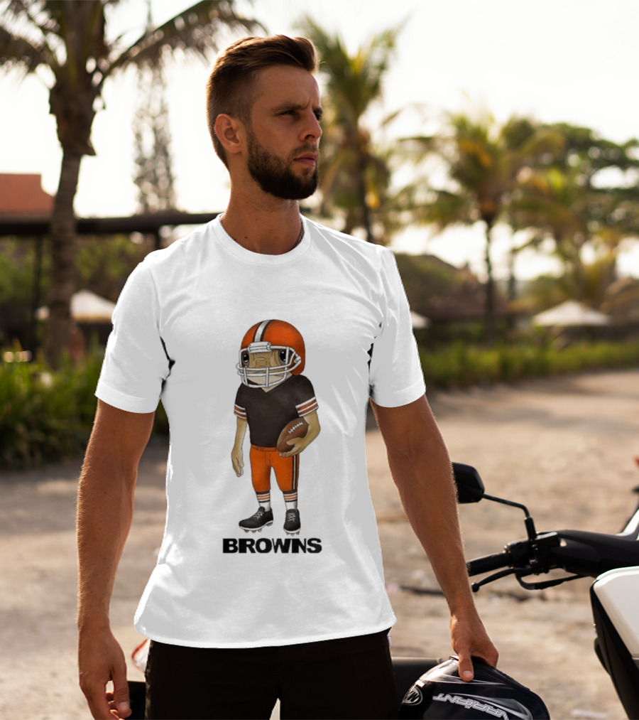 Bad Bunny Cleveland Browns Concho Helmet Mascot Browns T-Shirt