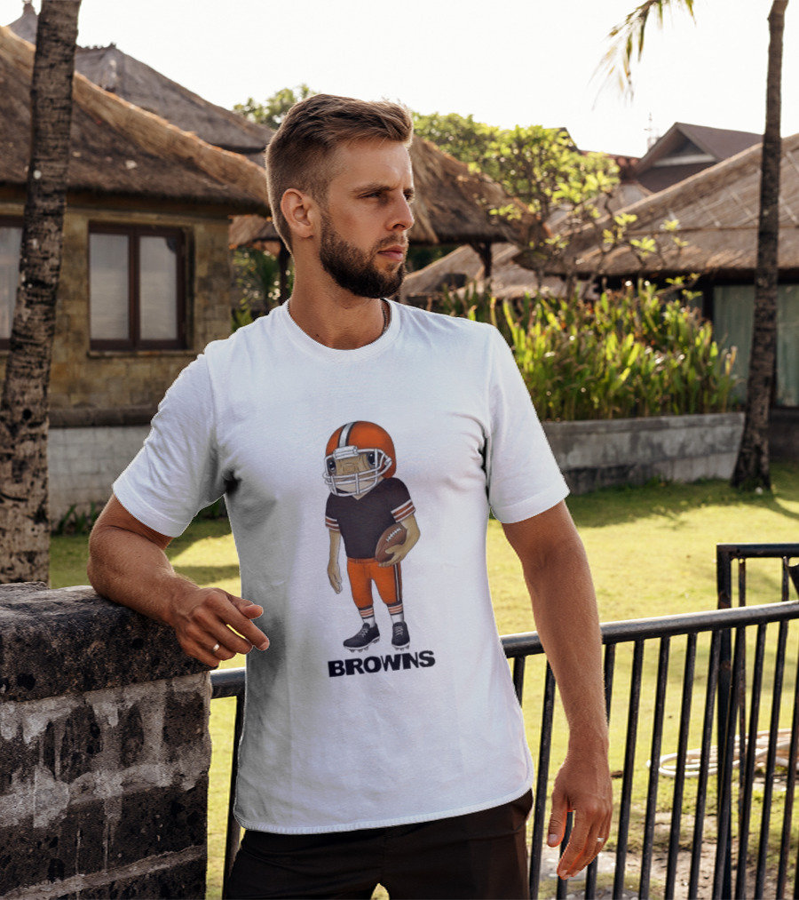 Bad Bunny Cleveland Browns Concho Helmet Mascot Browns T-Shirt