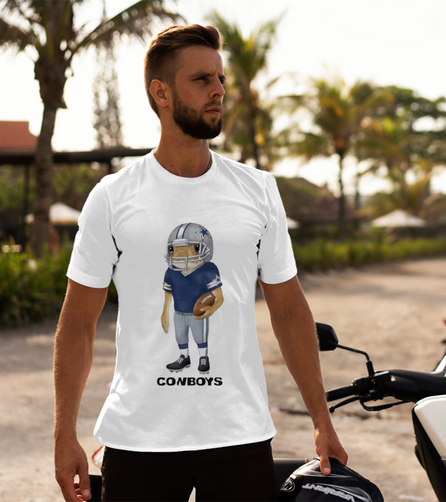 Bad Bunny X Dallas Cowboys Concho Football Player Cowboys T-Shirt