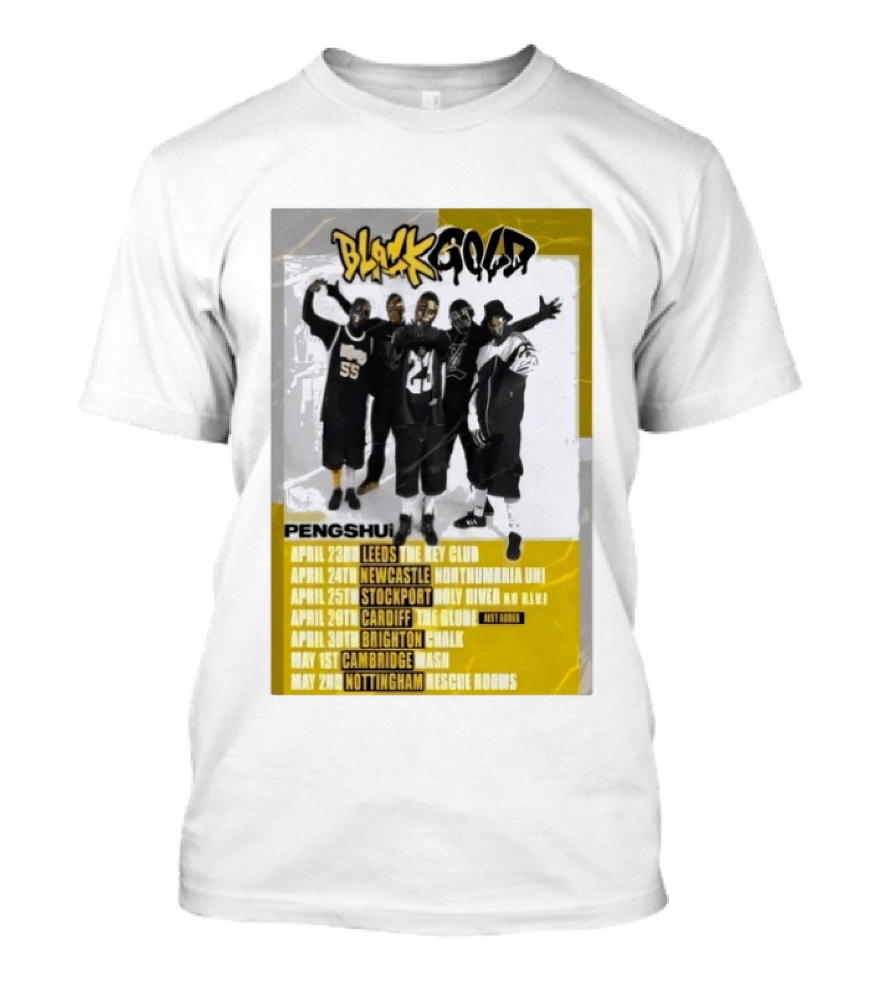 Blackgold Tour 2026 Leeds Newcastle Stockport Cardiff Brighton Cambridge Nottingham Pengshui T-Shirt