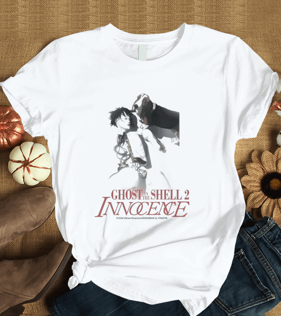 Ghost In The Shell 2 Innocence Anime Manga Art Kanji Characters T-Shirt