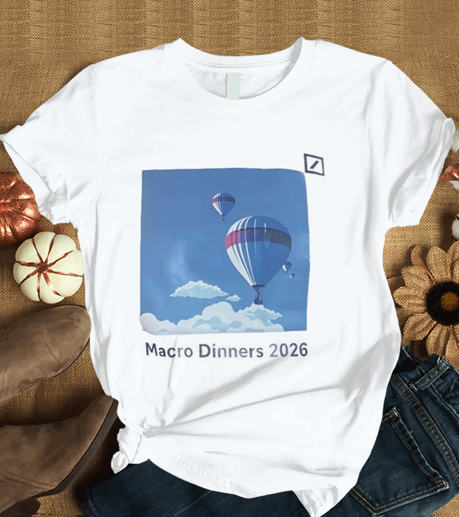 Macro Dinners 2026 Blue Sky Hot Air Balloons T-Shirt