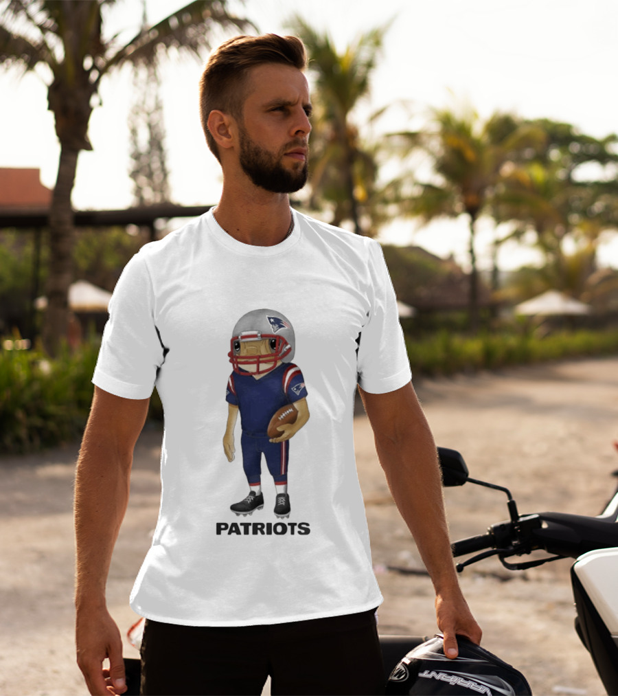 New England Patriots Bad Bunny Football Player 2026 T-Shirt