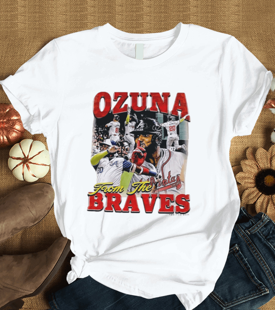 Ozuna Atlanta Braves 20 Baseball Celebration T-Shirt