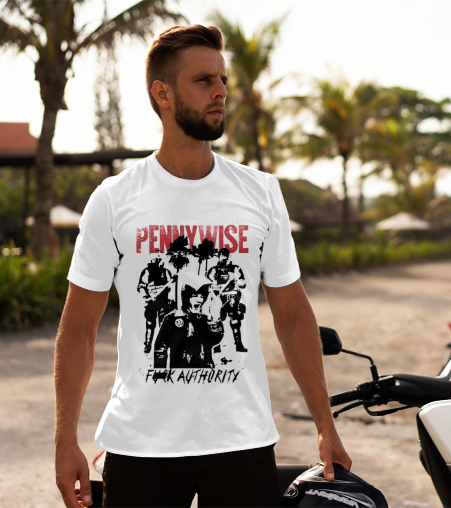 Pennywise Fuck Authority Military Soldiers And Clowns T-Shirt